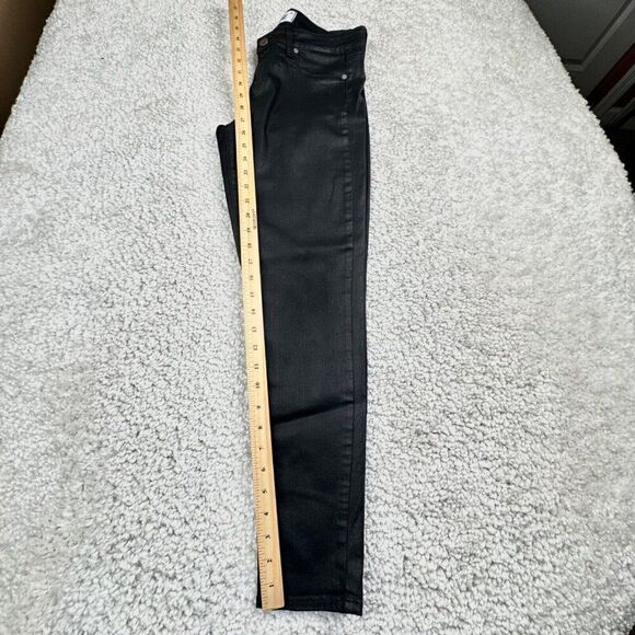PAIGE Verdugo Ankle Black Silk Coated Skinny Jean - Picture 15 of 16